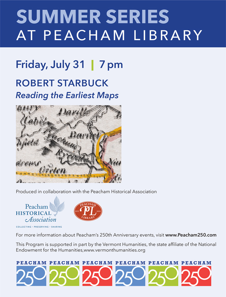 Peacham Historical Association and Peacham Library Summer Series 2026