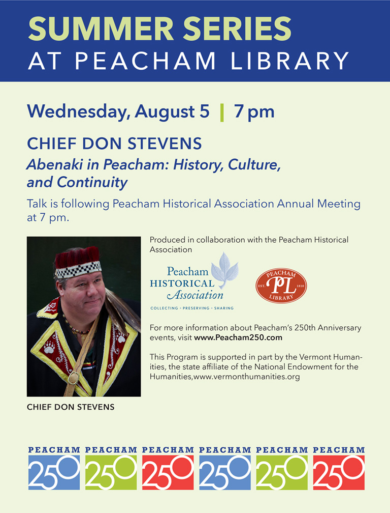 Peacham Historical Association and Peacham Library Summer Series 2026